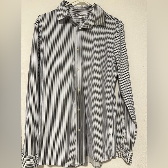 ZARA BUTTON DOWN SHIRT LONG SLEEVE - Picture 1 of 1